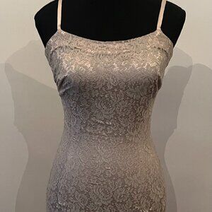 Lace Satin Sheath Dress